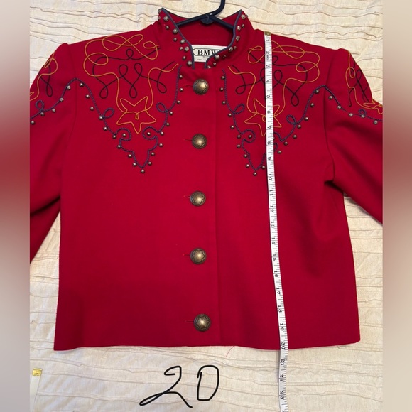 BMW vintage cropped jacket size S 100% Wool - Picture 4 of 10